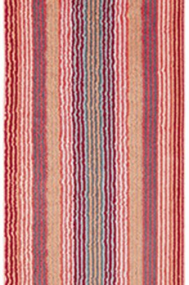 Cawö Unique Streifen 944 douchelaken 70x140 Koralle