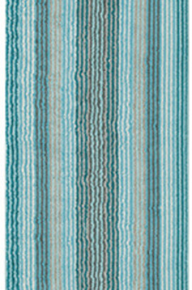 Cawö Unique Streifen 944 douchelaken 70x140 Türkis