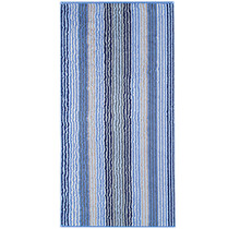 Cawö Unique Streifen 944 handdoek 50x100 Saphir