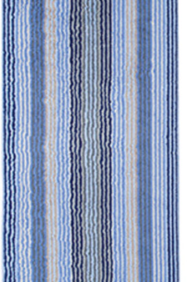 Cawö Unique Streifen 944 handdoek 50x100 Saphir