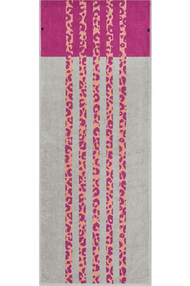 CAWÖ Fitness- & Gym-Handdoek Leo Stripe 6291 Fitnesstuch vibrant pink 50x130