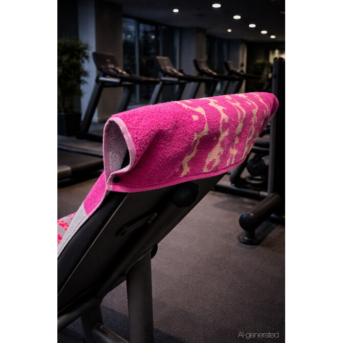 CAWÖ Fitness- & Gym-Handdoek Leo Stripe 6291 Fitnesstuch vibrant pink 50x130