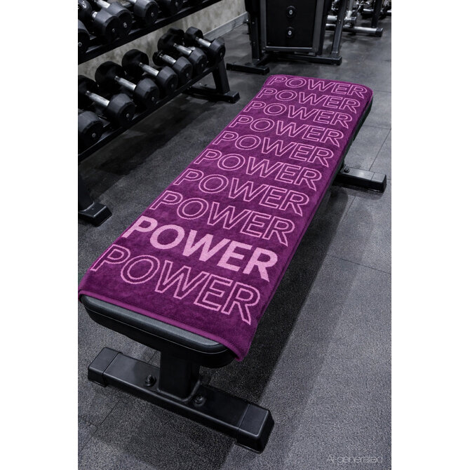 CAWÖ Fitness- & Gym-Handdoek Power 6293 Fitnesstuch purple 50x130