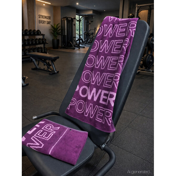 CAWÖ Fitness- & Gym-Handdoek Power 6293 Fitnesstuch purple 50x130