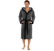 Morgenstern Elio 2 badjas Anthrazit/Schwarz M
