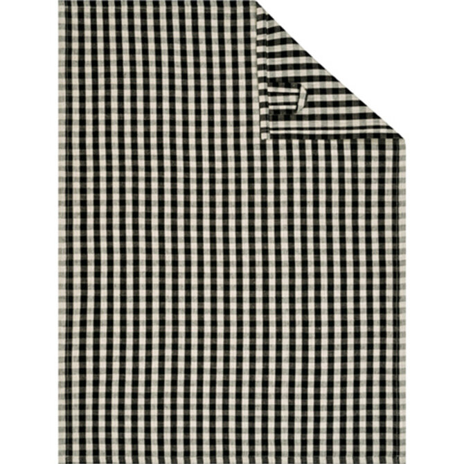 Cawö Linen Classics Karo Theedoek 538 zwart 50x70