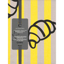 Cawö Cawö Prints & Stripes Croissants Theedoek 544 stein/geel 50x70