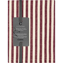 Cawö Cawö Linen Classics Streifen Theedoek 537 burgundy 50x70
