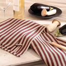 Cawö Cawö Linen Classics Streifen Theedoek 537 burgundy 50x70