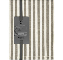 Cawö Linen Classics Streifen Theedoek 537 metal 50x70