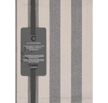 Cawö Prints & Stripes Streifen Theedoek 546 platin/grijs 50x70