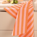 Cawö Cawö Prints & Stripes Streifen Theedoek 546 rosa/orange 50x70