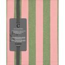 Cawö Cawö Prints & Stripes Streifen Theedoek 546 olive/rosa 50x70