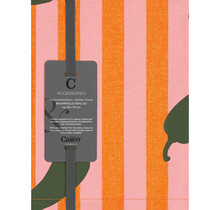 Cawö Prints & Stripes Pimentos Theedoek 545 rosa/orange 50x70