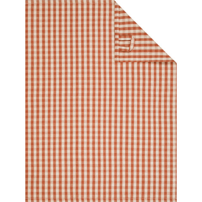 Cawö Linen Classics Karo Theedoek 538 koper 50x70
