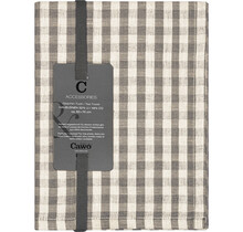 Cawö Linen Classics Karo Theedoek 538 metal 50x70