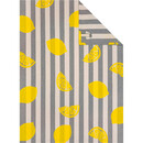 Cawö Cawö Prints & Stripes Zitronen Theedoek 541 platin/grijs 50x70