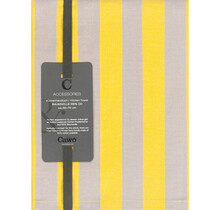 Cawö Prints & Stripes Streifen Theedoek 546 stein/geel 50x70