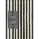 Cawö Cawö Linen Classics Streifen Theedoek 537 zwart 50x70