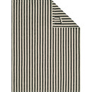 Cawö Cawö Linen Classics Streifen Theedoek 537 zwart 50x70