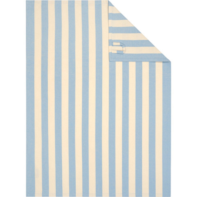 Cawö Prints & Stripes Streifen Theedoek 546 blauw/natuur 50x70