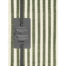 Cawö Cawö Linen Classics Streifen Theedoek 537 olive 50x70