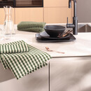 Cawö Cawö Linen Classics Streifen Theedoek 537 olive 50x70