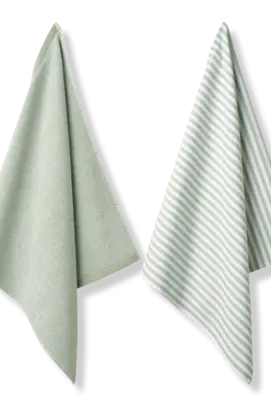 Vandyck Pure Kitchen smokegreen set handdoek + theedoek 60x60