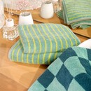 Cawö Cawö Weekend Streifen 6296 Handdoek groen/lemon 50x100