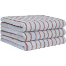 Cawö Cawö Weekend Streifen 6296 Handdoek lichtblauw/koper 50x100