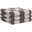 Cawö Cawö Weekend Karo 6297 Douchelaken platin/pepper 70x140