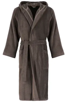 Cawö Home Heren Badjas met Capuchon 829 pepper XXL