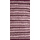 Cawö Cawö Club Ringel 6300 Handdoek burgundy 50x100