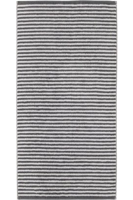 Cawö Club Ringel 6300 Handdoek basalt 50x100