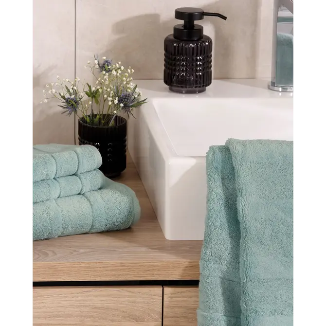 Cawö Noblesse² uni 1002 Washandjes emerald / teal 16x22