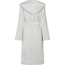 Cawö Cawo Dames Badjas extra licht met Capuchon 6140 silber 38