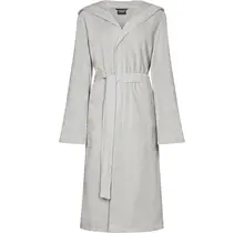 Cawo Dames Badjas extra licht met Capuchon 6140 silber 46