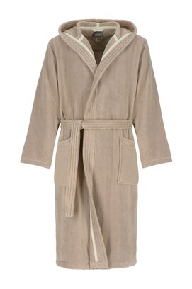 Cawö Home Heren Badjas met Capuchon 853 sand XL