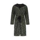 Cawö Cawö Home Dames Korte badjas met Capuchon en Ritssluiting 854 oliv XL