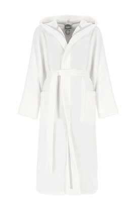 Cawö Home Dames Badjas met Capuchon 852 wit S
