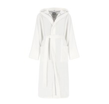Cawö Home Dames Badjas met Capuchon 852 wit XL