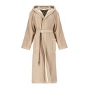 Cawö Cawö Home Dames Badjas met Capuchon 852 sand XL