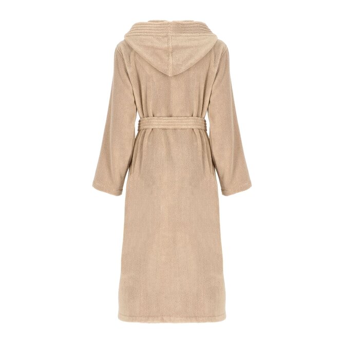 Cawö Home Dames Badjas met Capuchon 852 sand XL