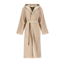 Cawö Home Dames Badjas met Capuchon 852 sand M