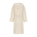 Cawö Cawö Home Dames Badjas met Capuchon 849 natur/sparkle L
