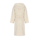 Cawö Cawö Home Dames Badjas met Capuchon 849 natur/sparkle S