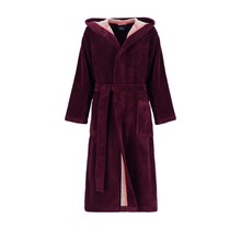 Cawö Home Dames Badjas met Capuchon 830 burgundy 44/46