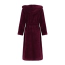Cawö Cawö Home Dames Badjas met Capuchon 830 burgundy 44/46