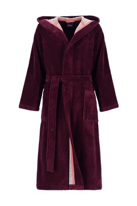 Cawö Home Dames Badjas met Capuchon 830 burgundy 40/42