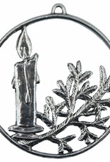 DTR Hanging Christmas ornament wreath with candle